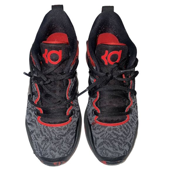 Nike KD 15 Black University Red Bred Sneakers DC1975-003 Men's Size 6.5 EUR 39 - Picture 3 of 12